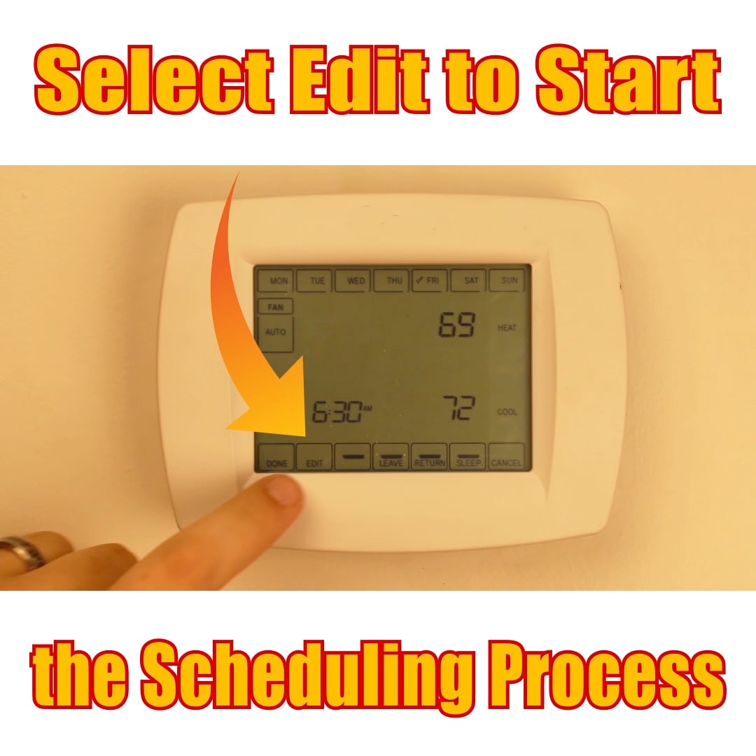 Select Edit to start the scheduling process